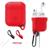 VipMarketim Ally Apple Airpods İçin Premium Silikon Kılıf Anahtarlıklı-(5775)