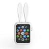 VipMarketim Ally Apple Watch 1-2-3-4 42mm Tavşan Figürü Silikon Kılıf-(5775)
