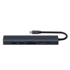 VipMarketim ALLY BYL-2303 7 IN 1 Type-c To USB + Type-c + Ethernet + Kart Okuyucu + HDMI Dönüştürücü Çoğaltıcı H-(5775)