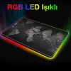 VipMarketim ALLY Dünya Desenli RGB Led Işıklı Oyuncu Mouse Pad 300*250*4MM-(5775)
