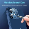 VipMarketim ALLY İPhone 12 Mini 3D Full Tempered Glass Cam Kamera Koruyucu-(5775)