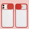 VipMarketim Ally İPhone 12 Mini 5.4 Kamera koruyucu Sürgülü Şeffaf Kılıf-(5775)