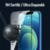 VipMarketim ALLY İPhone 12 Pro Max 5D Kavisli Full Tempered Cam Ekran Koruyucu-(5775)
