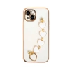 VipMarketim Ally iPhone 13 Mini 5.4inç Kılıf Kalp Bileklik Tutuculu Lüx Silikon Askılı Kılıf-(5775)