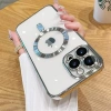 VipMarketim ALLY iPhone 13 Pro 6.1inç Renkli Kenar Lazer Çerçeveli Magsafe Uyumlu Silikon Kılıf-(5775)