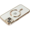 VipMarketim ALLY iPhone 14 6.1inç Renkli Kenar Lazer Çerçeveli Magsafe Uyumlu Silikon Kılıf-(5775)