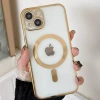 VipMarketim ALLY iPhone 14 6.1inç Renkli Kenar Lazer Çerçeveli Magsafe Uyumlu Silikon Kılıf-(5775)