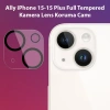 VipMarketim Ally iPhone 15-15 Plus Full Tempered Kamera Lens Koruma Camı-(5775)