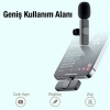VipMarketim Ally K8 Lightning iPhone Tak Konuş Wireless Kablosuz Mini Yaka Mikrofonu Canlı Yayın Mikrofonu-(5775)