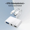 VipMarketim ALLY NK-109PRO Type-c/Lightning to USB-A 3.5mm Kulaklık ve Type-c Kamera Okuyucu Çevirici Adaptör-(5775)