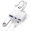 VipMarketim ALLY NK-109PRO Type-c/Lightning to USB-A 3.5mm Kulaklık ve Type-c Kamera Okuyucu Çevirici Adaptör-(5775)