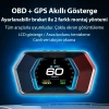 VipMarketim Ally P17 HUD OBD2 & GPS Çift Sistemli Araç Bilgisayarı | Dijital Kilometre Su ve Yağ Sıcaklığı Ölçer Hız & Alarm Göstergeli Oto Elektroniği-(5775)