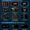VipMarketim Ally P17 HUD OBD2 & GPS Çift Sistemli Araç Bilgisayarı | Dijital Kilometre Su ve Yağ Sıcaklığı Ölçer Hız & Alarm Göstergeli Oto Elektroniği-(5775)