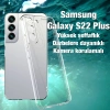 VipMarketim Ally SM Galaxy S22 Plus Kılıf Kamera Korumalı Ultra İnce Şeffaf Silikon Kılıf-(5775)
