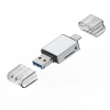 VipMarketim ALLY USB 3.0+Type-c+Lightning Sd Kart Okuyucu - Hızlı Card Reader-(5775)