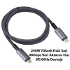 VipMarketim Ally USB 4.0 240W Type-C to Type-C 8K Görüntü-Data ve Ultra Hızlı Şarj Kablosu 1 Metre-(5775)