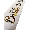 VipMarketim Altın Bride To Be Yazılı Beyaz Kuşak