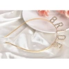 VipMarketim Altın Gold Renk Bekarlığa Veda Kristal Taş Bride Tacı İthal 16x10 cm