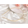 VipMarketim Altın Gold Renk Bekarlığa Veda Kristal Taş Bride Tacı İthal