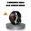 VipMarketim AMOLED Ekranlı Smartwatch – 3 Kordonlu Kalp Atış & Uyku Takipli Akıllı Saat