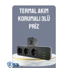 VipMarketim Anahtarlı Çoklu Priz 3 USB 1 Type-C Hızlı Şarj Destekli