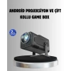VipMarketim Android Projeksiyon Game Box – 1280x720p HD Çözünürlük BluetoothHDMI ve USB Girişli