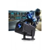 VipMarketim Android Projeksiyon Siyah Taşınabilir Sinema Projektörü 4k 1080p Ev Sineması Bluetooth