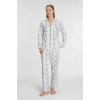 Vipmarketim Anıl Kadın Pamuklu Uzun Kol Gömlekli Pijama Takımı (kod:11262)