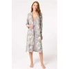 VipMarketim Anıl İp Askılı V Yaka Bamboo Çiçek Desenli Kışlık Örme Normal Bel Bağlamalı Dantel Detaylı Gecelik Sabahlık (Kod:5791)