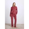 VipMarketim Anıl Kadın Kadife Dokulu Fermuarlı Uzun Kollu Sweatshirt Ve Pantolon Takım ( ) (Kod:11560)