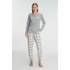 VipMarketim Anıl Kadın Pamuklu Uzun Kol Pijama Takımı (Kod:11254)