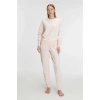 VipMarketim Anıl Kadın Pamuklu Uzun Kollu Pijama Takımı Yumuşak Dokulu, Kışlık Ev Giyimi (Kod:11268)