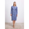 Vipmarketim Anıl Kadın Uzun Kollu Desenli Gecelik ( ) (kod:11567)