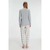 VipMarketim Anıl Pamuklu Uzun Kol Pijama Takımı
