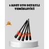 VipMarketim Araç Detay Temizlik Fırçası 5’li Set Çizmeyen Kıl Çok Yönlü Kullanım