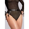 VipMarketim  Arkadan Ve Önden Bağlanabilir Siyah Deri Bilekli Fantezi Harness