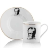 VipMarketim Atatürk Tasarımlı Porselen 2li Kahve Seti