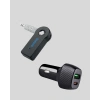 VipMarketim AUX Bluetooth Adaptör ve 38W Hızlı Araç Şarj Cihazı Seti