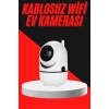 VipMarketim Baby Kamera Kablosuz 720P Beyaz 360 Derece Wifi Kamera Full HD 1080p