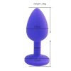 VipMarketim Backpart Taşlı Silikon Anal Tıkaç - Mavi