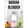VipMarketim Bardak Blender Smoothie Meyve Sıkacağı Şarjlı Cam Taşınabilir