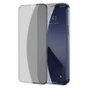 VipMarketim Baseus İPhone 12/12 Pro 6.1 023mm Anti Spy Çerçeveli Tempered Cam Ekran Koruyucu 2 Adet Set-(5775)