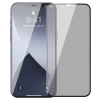 VipMarketim Baseus İPhone 12/12 Pro 6.1 023mm Anti Spy Çerçeveli Tempered Cam Ekran Koruyucu 2 Adet Set-(5775)