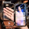 VipMarketim Baseus İPhone Xs Max Arkası Cam Manyetik Metal Frame Kılıf-(5775)