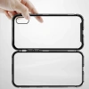 VipMarketim Baseus İPhone Xs Max Arkası Cam Manyetik Metal Frame Kılıf-(5775)