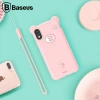 VipMarketim Baseus İPhone Xs Max Bear Sevimli Ayı Figür Soft Silikon Kılıf-(5775)