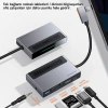 VipMarketim Baseus Magic Çok Fonksiyonlu Klipsli Type-C HUB 6in1 (USB3.0+SD+TF+HDMI+Type-C+3.5mm) Adaptör Çoklay-(5775)