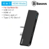 VipMarketim Baseus Multifunctional HUB Surface Go(Type-C+Audio to HD4K+USB3.0+Type-C(data)+Audiok-(5775)