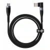 VipMarketim Baseus Zinc Manyetik Type-C to DC Square Portu Lenovo Laptop Şarj Kablosu 100W 2m-(5775)