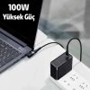 VipMarketim Baseus Zinc Manyetik Type-C to DC Square Portu Lenovo Laptop Şarj Kablosu 100W 2m-(5775)